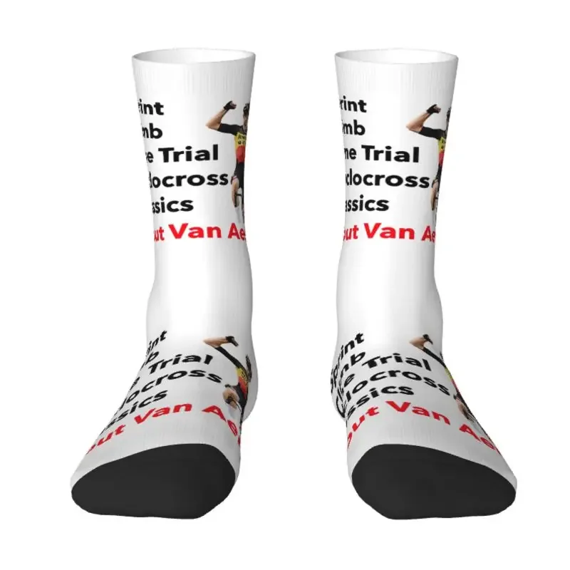 

Kawaii Mens Wout Van Aert Dress Socks Unisex Breathbale Warm 3D Printing Crew Socks