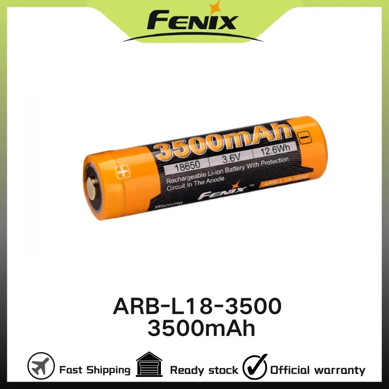 Fenix ARB L18 3500 3500mAh 3.6V 18650 Rechargeable Li ion Battery rechargeable lithium battery