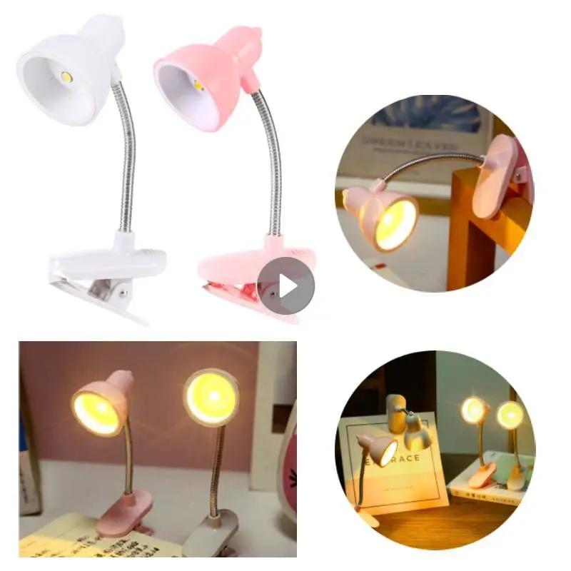 Mini lampe de lecture à pince LED, veilleuses de nettoyage, table