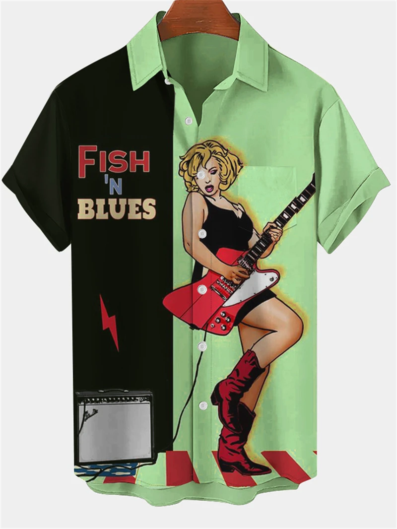Vintage 3D Print Shirt For Men Women Mardi Gras Party Hawaii Shirts Happy Aloha Button Lapel Top Beach Blouse Best Summer Gifts 6