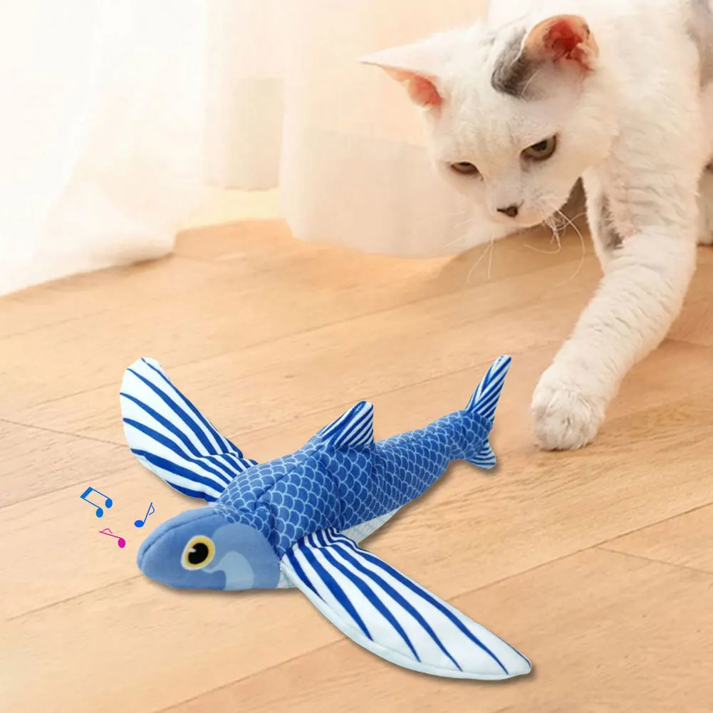 Touch Sensitive Plush Toys Catnip Rechargeable Electric Chirping Flapping Bird for Indoor Kitten Cats Activated Interactive Toys