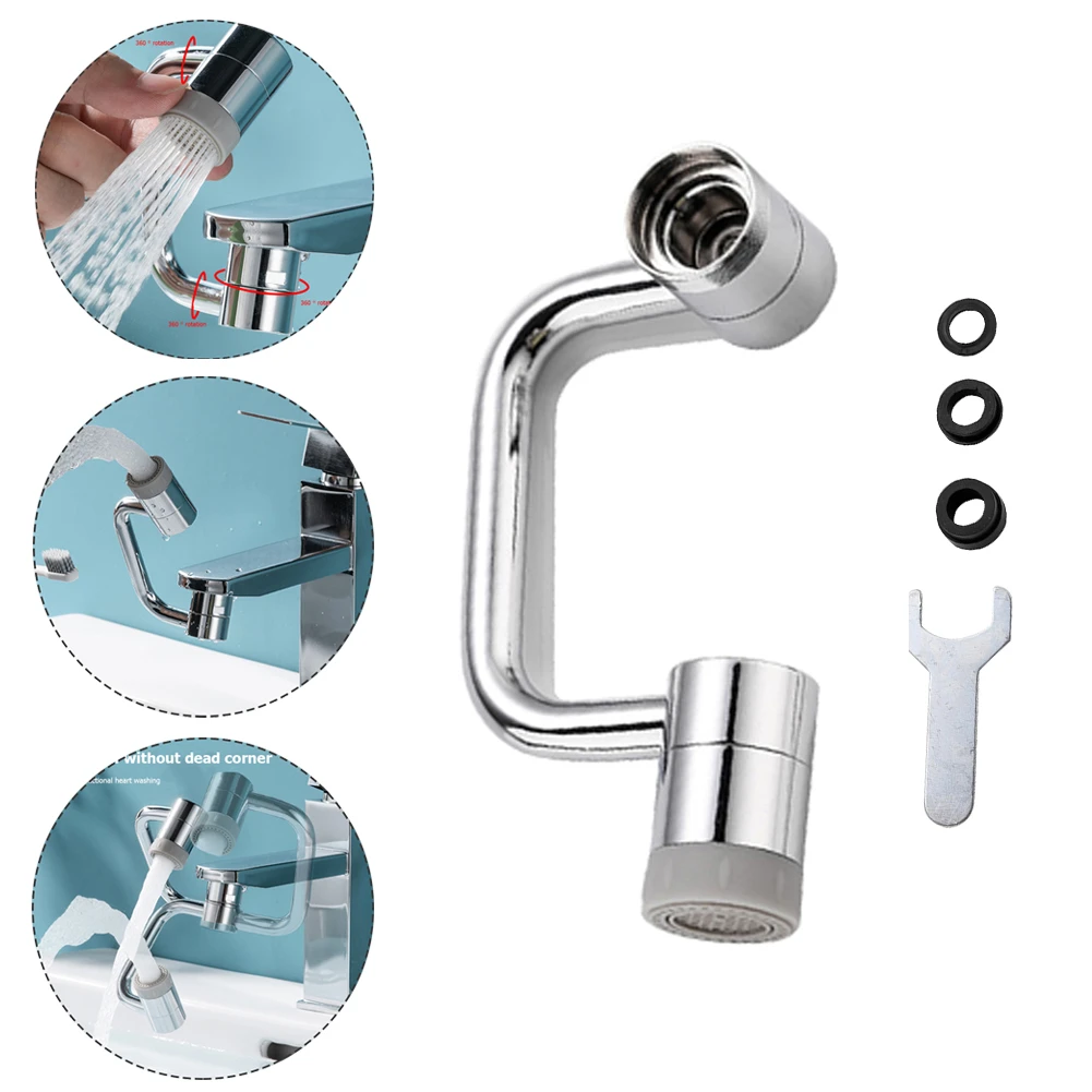 Universal 1080° Rotation Extender Faucet Aerator Plastic Splash Filter