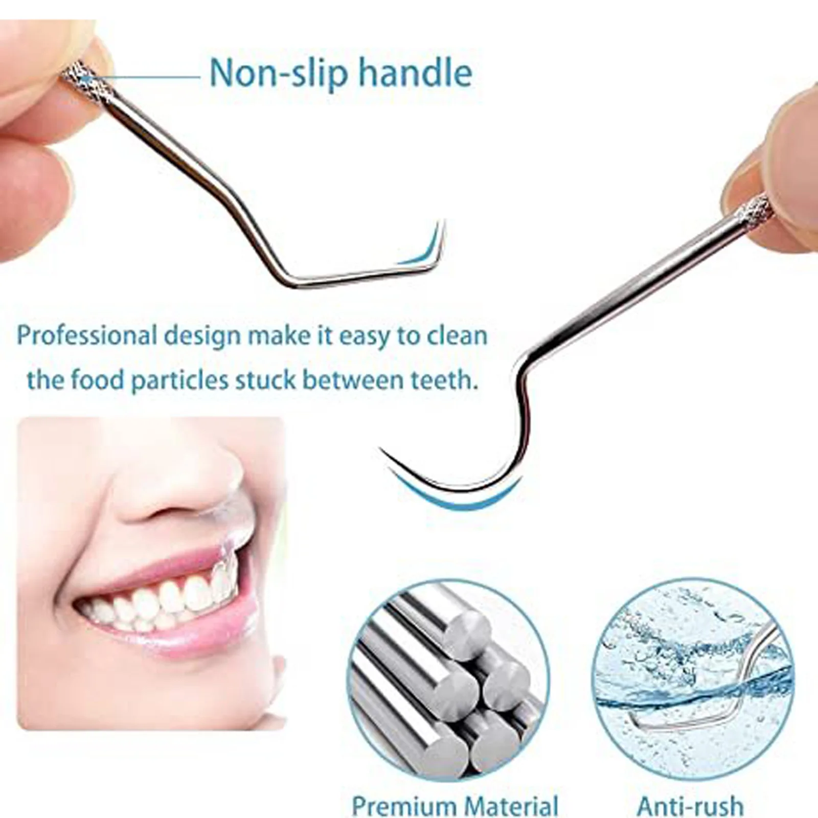 Stainless Steel Toothpick Set Tooth Flossing Reusable Toothpicks Portable Toothpick Floss Teeth Cleaner Oral Cleaning 4
