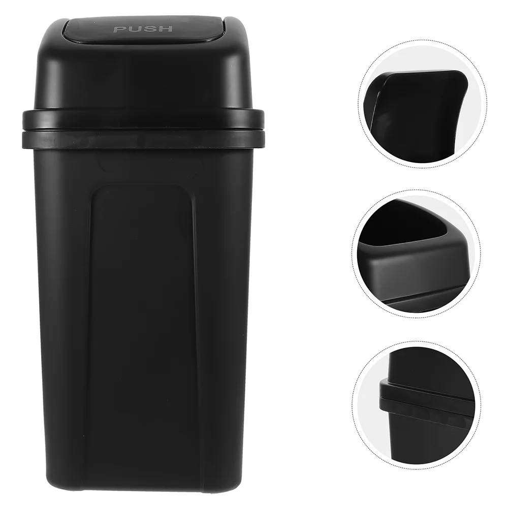 

Garbage Can Waste Basket Small Trash Kitchen Bucket Litter Rubbish Bin with Lid Bathroom