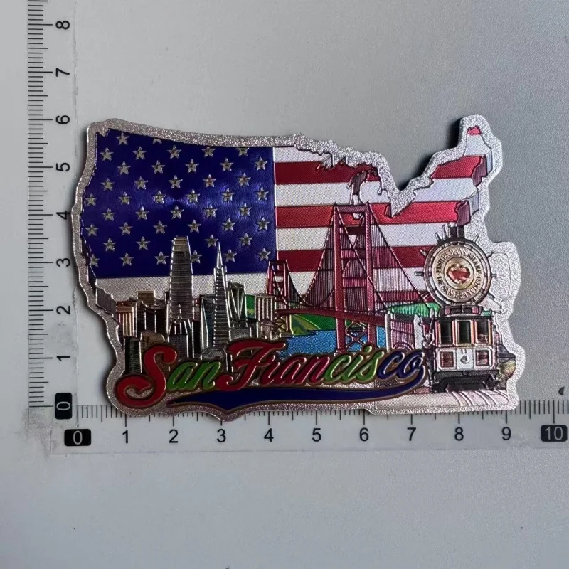Calamita da frigorifero 3D Los Angeles California Stati Uniti souvenir da viaggio decorazione per frigorifero adesivo magnetico collezione artigianale