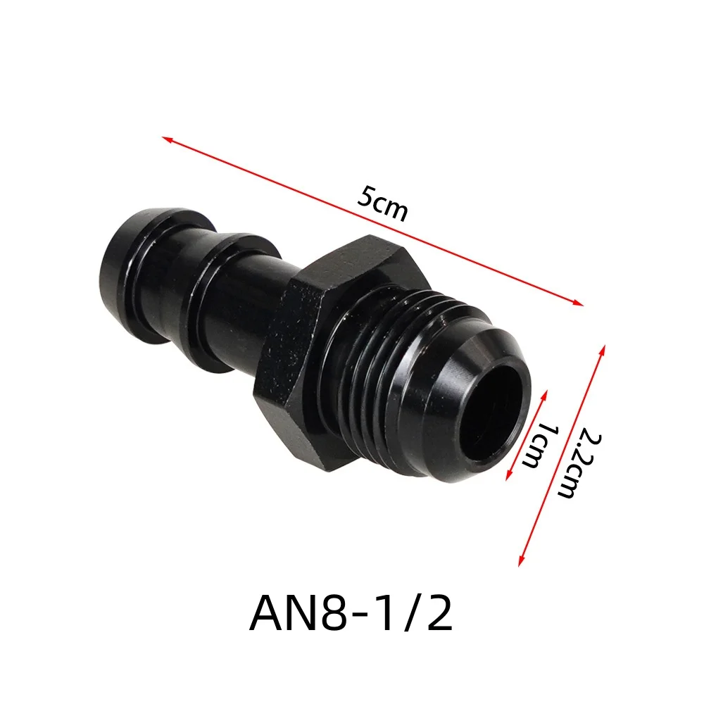 Male 6AN AN-6 To 3/8" AN6-5/16 Male 8 AN AN8 to 1/2 Hose Barb Adapter Fitting Push Lock