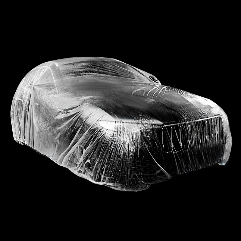 

Универсальный чехол для автомобиля, внедорожника, дождя, пыли, гаража, прозрачный одноразовый водонепроницаемый пыленепроницаемый прозрачный пластик L