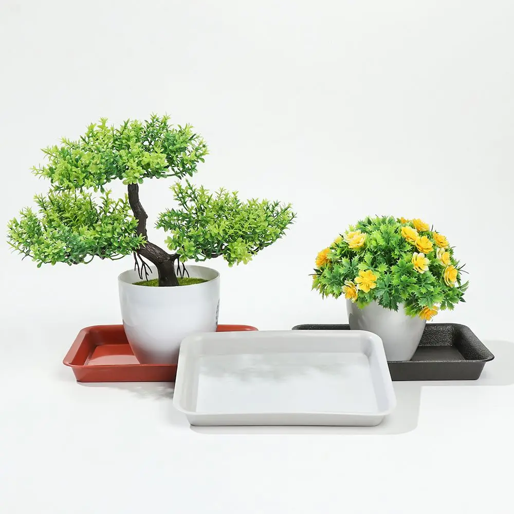 1Pcs Plastic Rectangle Durable Flower Pot Drip Trays Plastic Tray Saucers Plant Saucer Indoor Outdoor