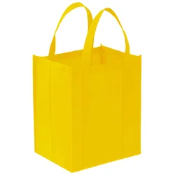 Eco - Friendly Foldable Tote Bag - Large Capacity Reusable Shopping and Travel Handbag - 38x32x25cm (Yellow)