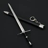 22cm The Witchers Enhanced Edition White Wolf Steel Long Sword Butcher of Blaviken Exotic Beast Game Metal Sword Weapon Gift Toy 2