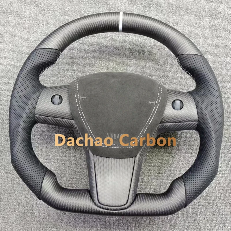

Матовое глянцевое рулевое колесо из настоящего углеродного волокна для Tesla Model 3, модель Y 2016, 2017, 2018, 2019, 2020, 2021, 2022, 2023, на заказ