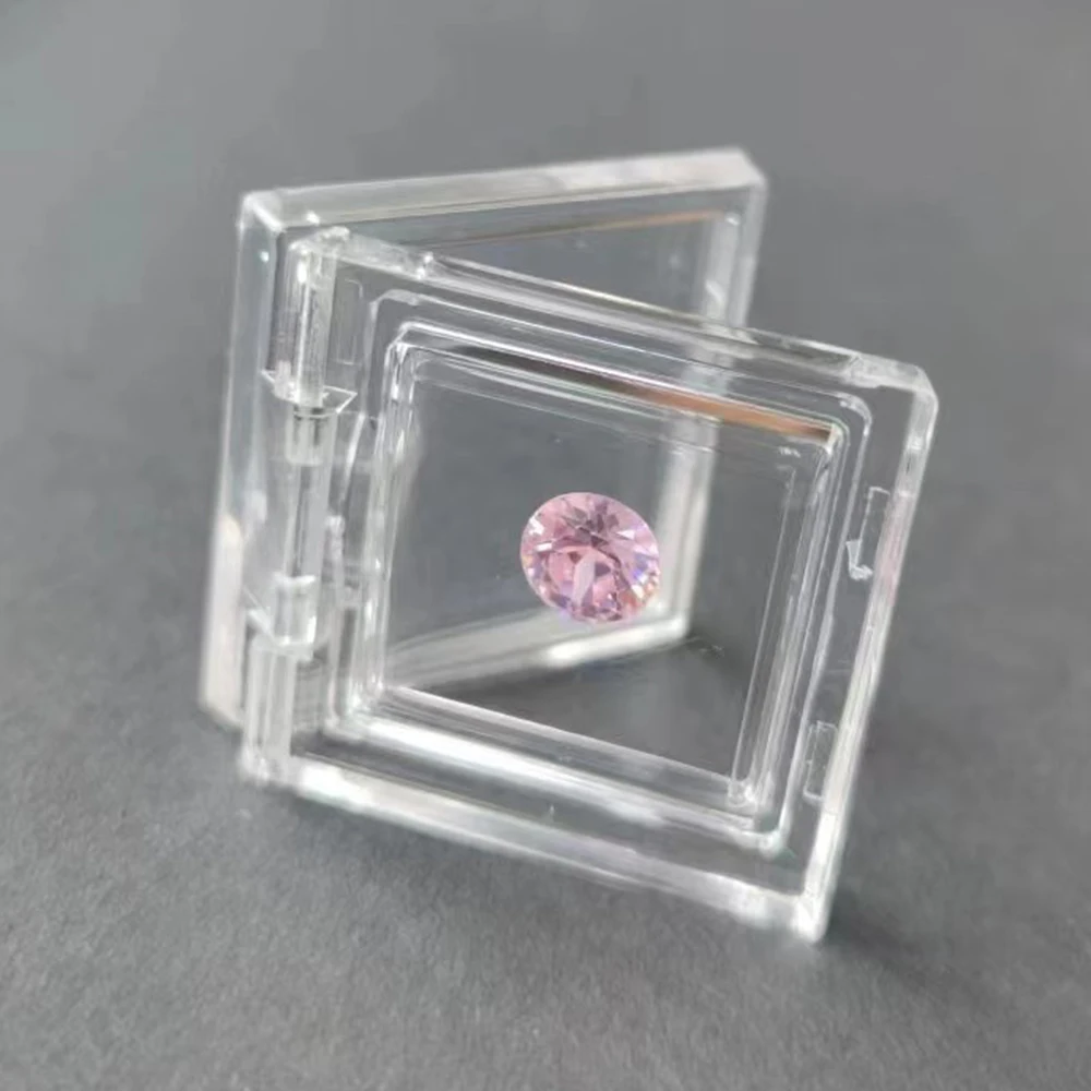 Wholesale 10pcs Square Loose Diamond Display Package Box Plastic Memory  Sponge Gem Stone Beads Pendant Organizer Holder Showcase