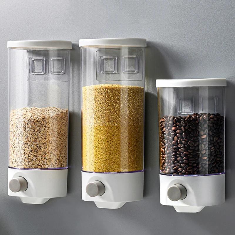 1pc Grain Storage Box Kitchen Wall-mounted Grain Storage Tank Bean Sealing Tank Cereal Dispenser storage box kitchen storage box food storage container food storage box rice storage box egg storage container food storage can food storage pots seasoning storage container pickle storage container
