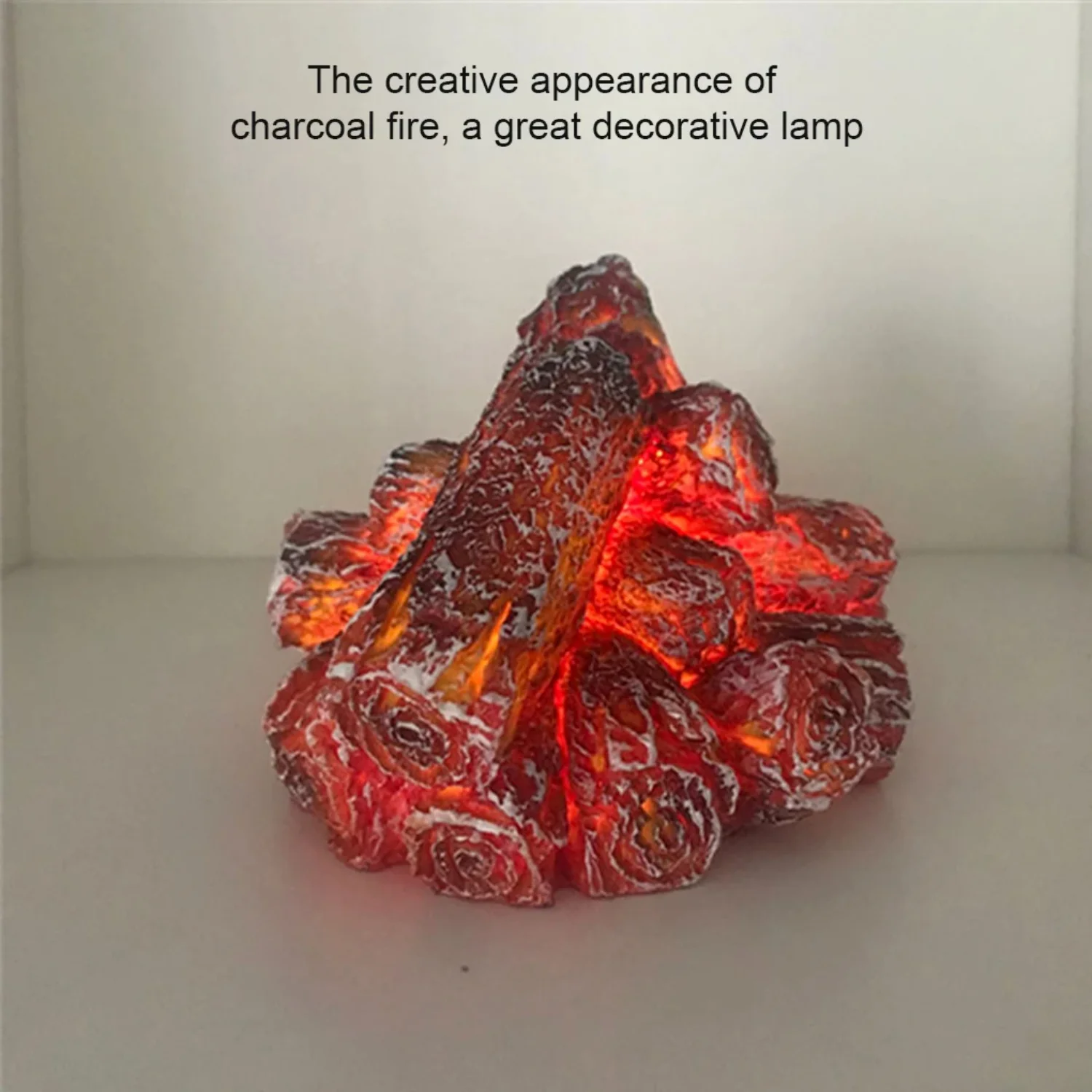 Charcoal Flame Lantern Lamps Simulated Fireplace LED Flame Lamps Effect Light Bulb AA Battery Courtyard Living Room Decor