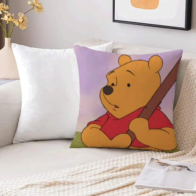 Winnie the Pooh Pillow Covers Decorative Pillowcases for Pillows Decor Home Cushion Covers 45*45 Luxury Pillow Cover Short Plush 3