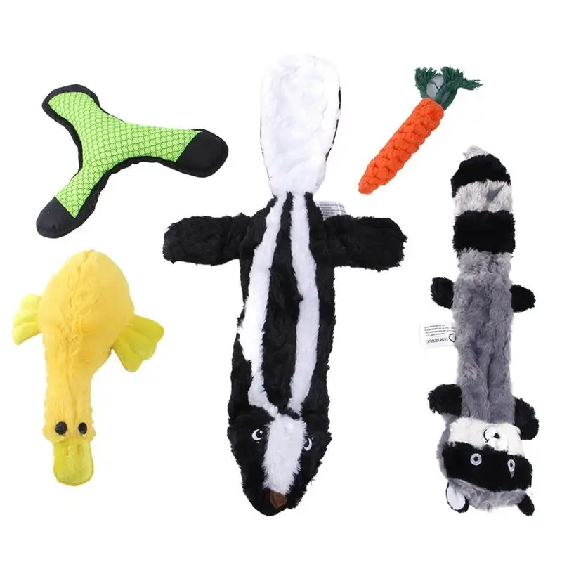 

Dog Squeaky Toys 5 Pieces Puppy Chew Toys Pet Plush Toys For Small And Medium Breeds For Indoor Play Supports Active Biting