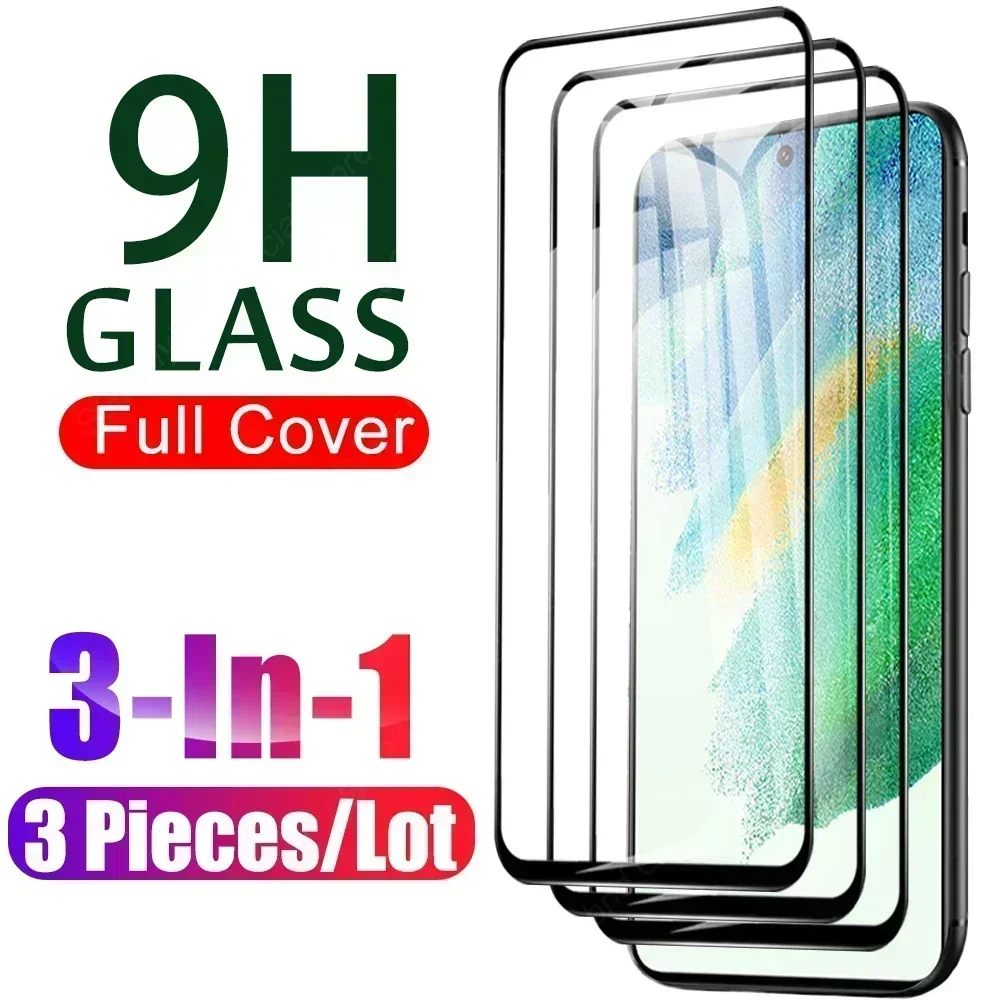

Защитное стекло, закаленное стекло для Samsung Galaxy S21 FE 5G S22 Plus S 21 22, 3 шт.