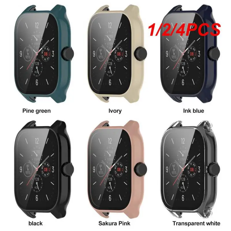 

1/2/4PCS Hard Protective Case With Screen Protector for Amazfit GTS 4 Mini Bumper Full Cover Case + 9H Tempered Glass Smartwatch