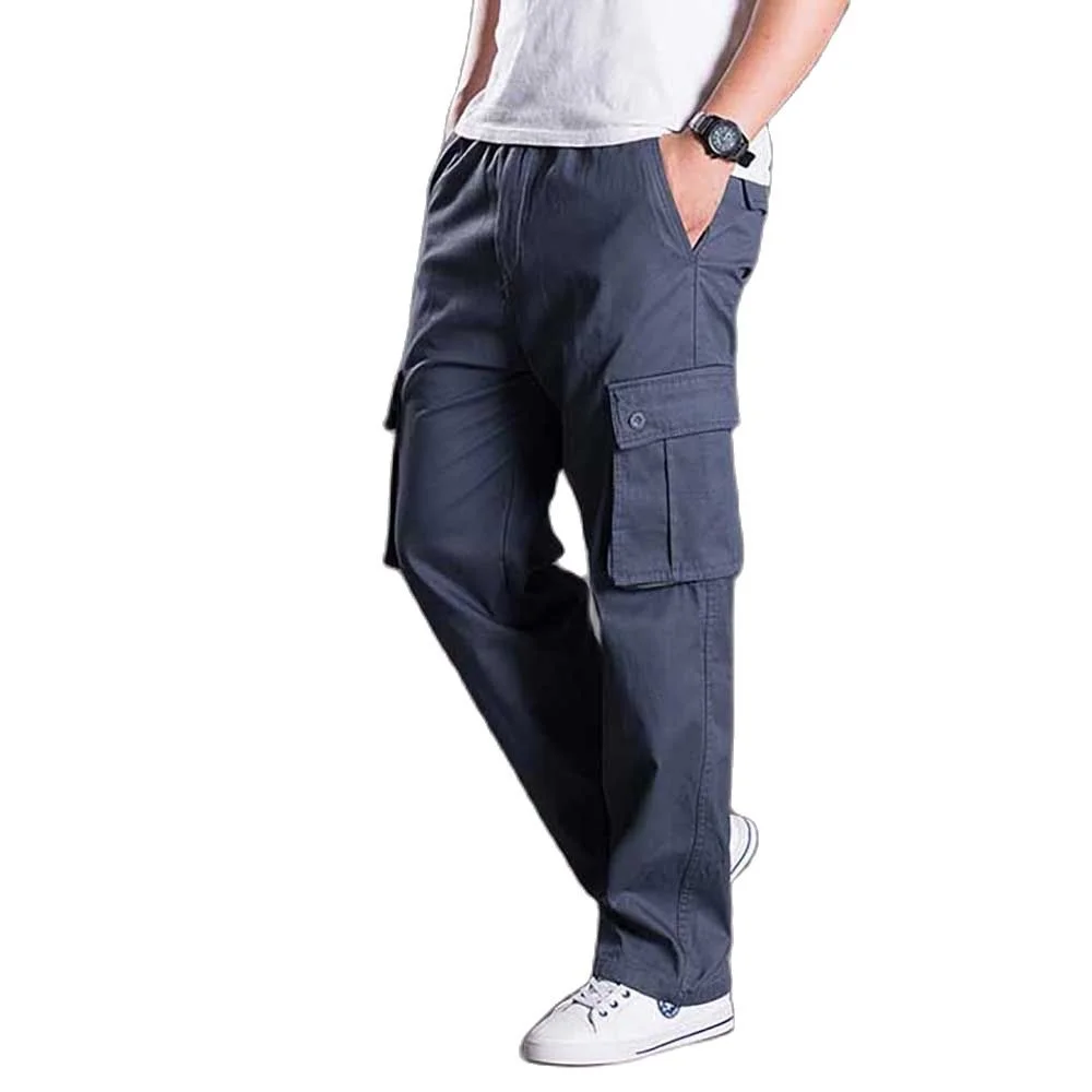

Autumn Winter Cargo Pants Men Casual Tactical Straight Loose Baggy Cotton Trousers Jogges Clothes