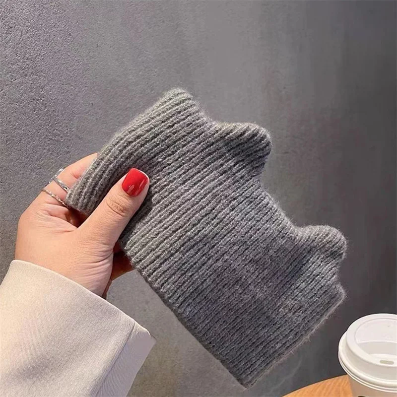 Sports Headbands Elastic Sweet Cat Ears Headband Winter Warm Knitted Women Cute Korean Face Washing Wide-brimmed Sports Hair Wrap