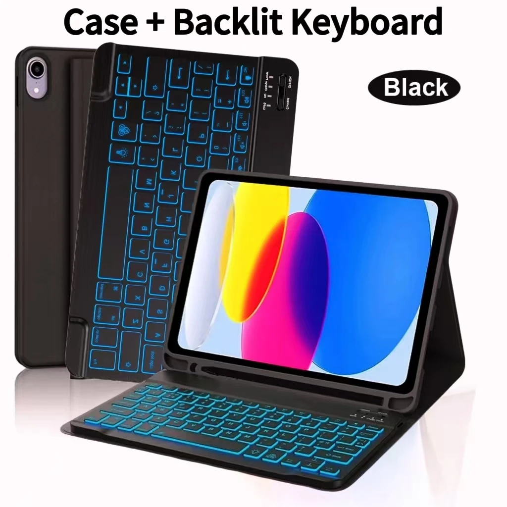 Premium Removable Keyboard Case for Tablets - 11 Inch-Compatible Cover