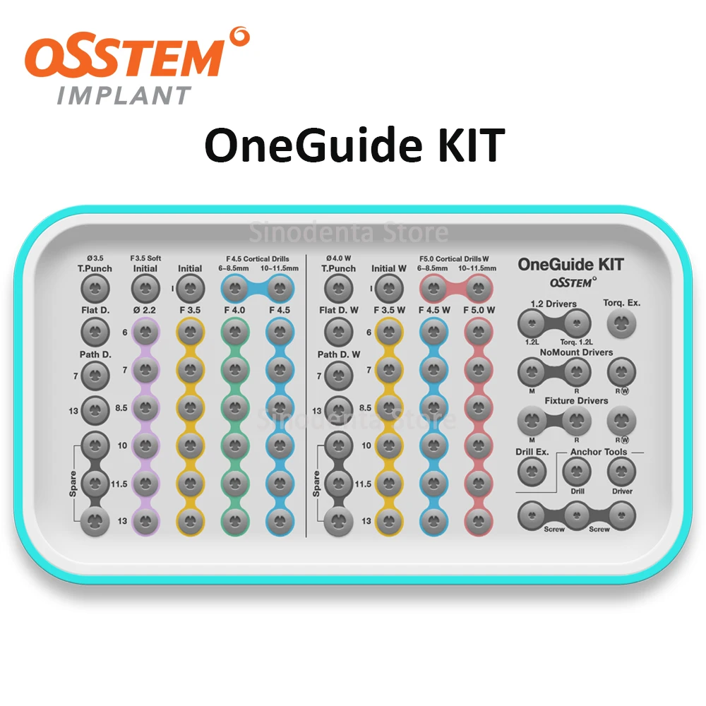 Новинка 2024, набор инструментов для стоматологических имплантов Osstem OneGuide, набор инструментов CAS OneCAS OneMS, используется в Мексике, Бразилии, России, стоматологические имплантаты