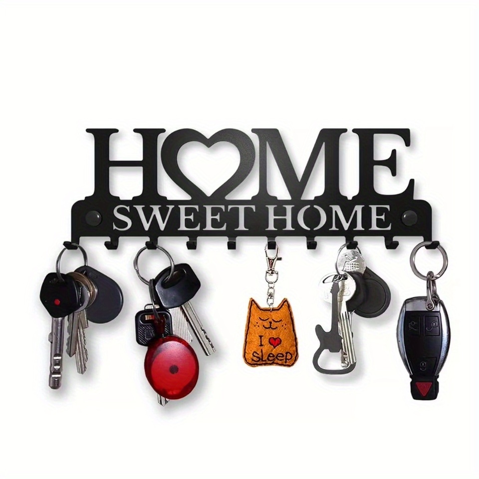 Wall Mounted Sweet Home Decorative Key Holder Key Wall Hook Creative Key Holder for Front Door