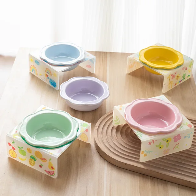 Cartoon Pet Bowl Cat Bowl Acrylic Stand Floral Ceramic Cat Bowl Neck Protection Cat Bowl Dog Food Bowl Cat Feeder Pet Supplies Cartoon Pet Bowl Cat Bowl Acrylic Stand Floral Ceramic Cat Bowl Neck Protection Cat Bowl Dog Food Bowl Cat Feeder Pet Supplies