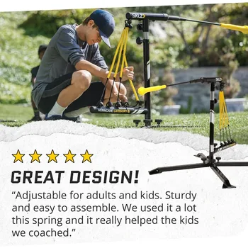 SKLZ Hurricane Batting Swing Trainer for Baseball & Softball - Durable Swing Arm - 4 Power Band System - High-Visibility 6
