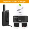 Baofeng T18 Mini Walkie Talkie BF-T18 PMR446MHz Long Range Rechargable Portable Kids Two Way Radio Type-C Charge FM 16CH 2/4pcs 6