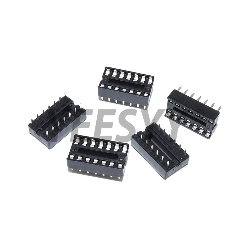 10-Pack Square Hole 14-Pin DIP IC Sockets