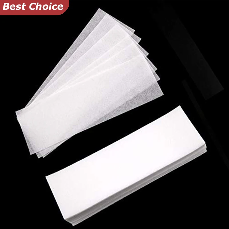 Depilatory Wax Strips Hair Removal Wax Hair Removal Wax Paper 100Pcs Hair Removal Wax Paper Nonwoven Cloth Body Leg Arm Wax Band Hair Removal Epilator Depilation Strip Waxing