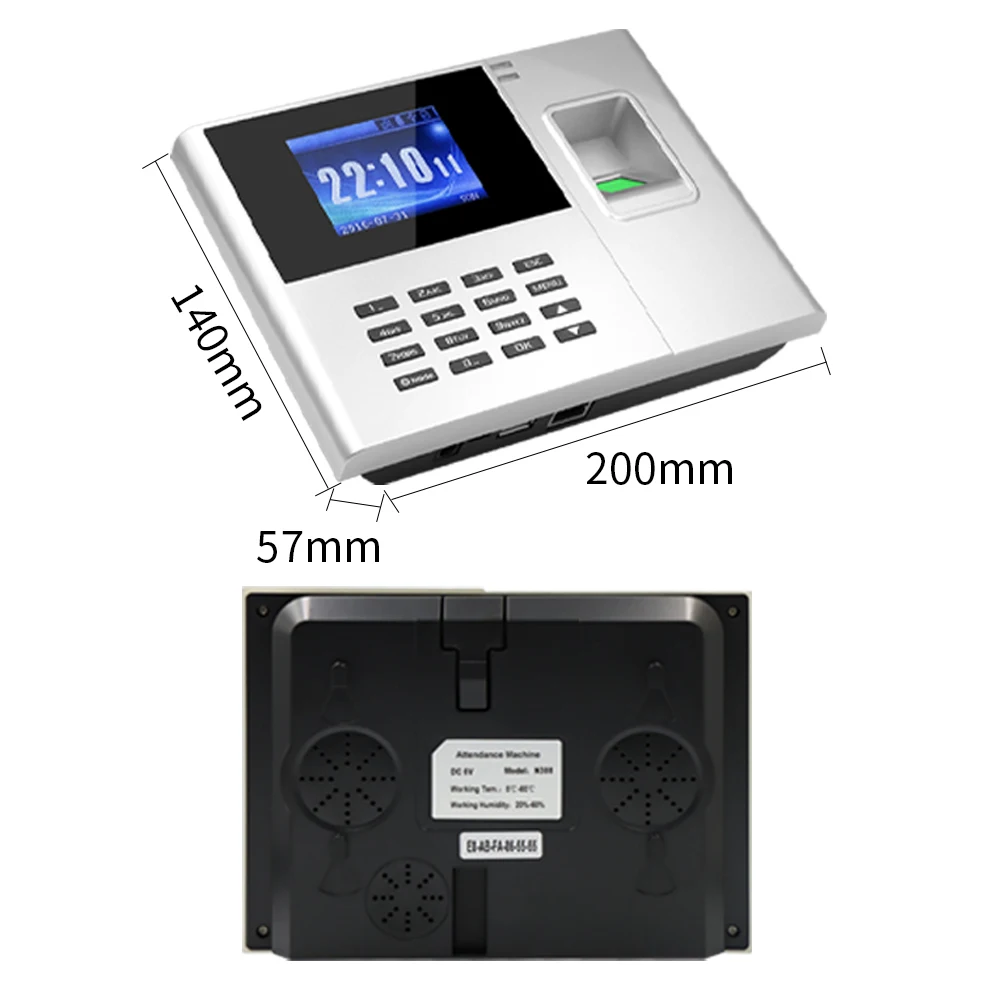 출석 시계 장치 지능형 지문 인식 125KHZ 번호 시계 기계 사무실 간단한 출석 장치 USB 데이터 내보내기