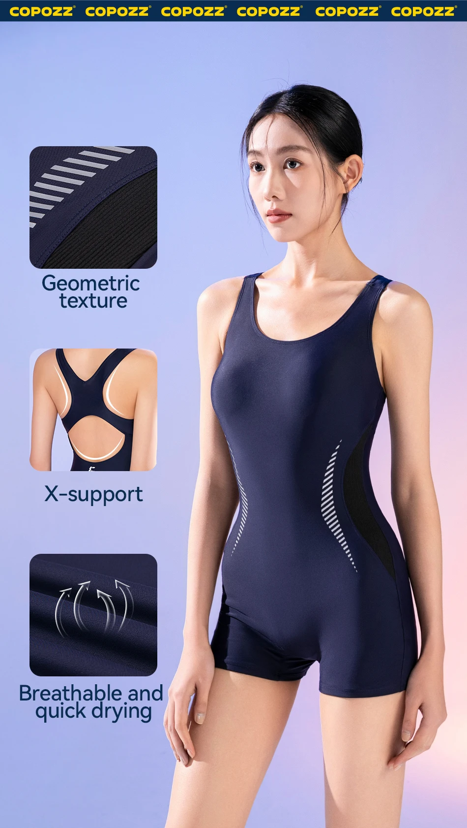 COPOZZ New Sleeveless Swimsuit Women One Piece Rash Guard Surf Bodysuit Female Swimwear Girl Monokini Bath Swimming Wear UPF 50+
