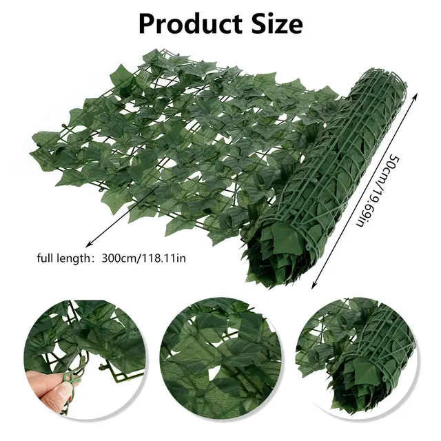 Mesterséges Levelek Kerítés Sövény Panelek Kerti Dekoratív Adatvédelmi Védő Képernyővédő - Image 3
