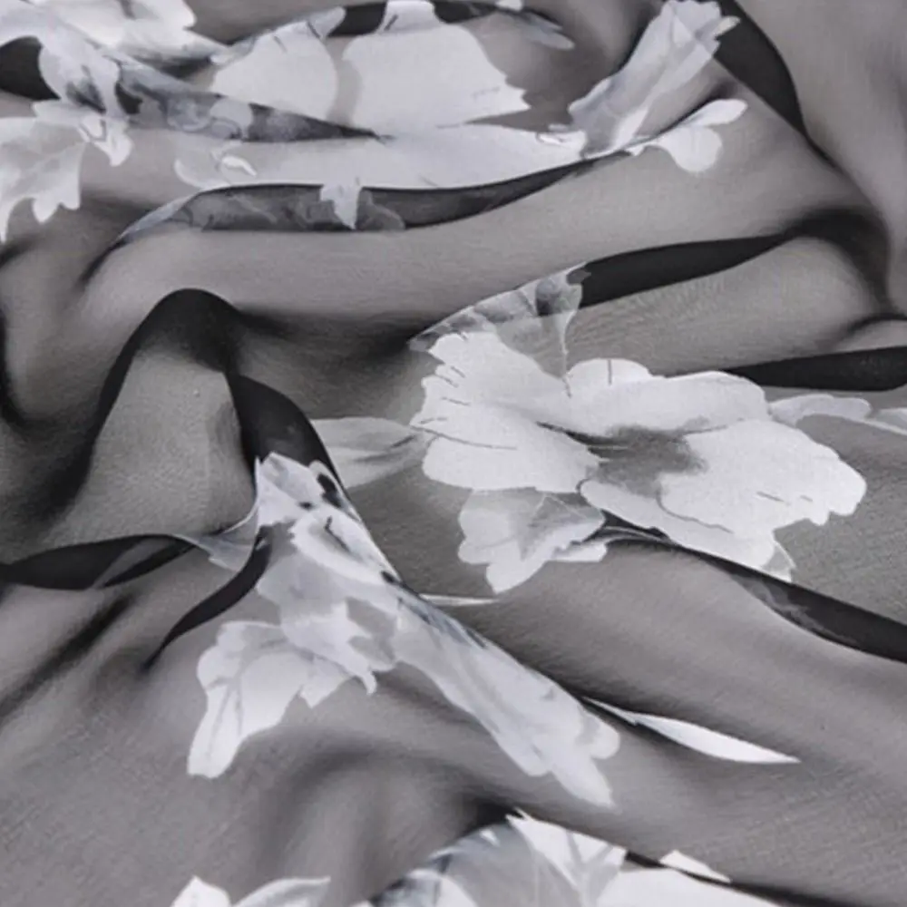 Summer Embroidered Silk Scarf Sun-Resistant Breathable Long Wraps Smooth Chiffon Sunscreen Hijab for Women