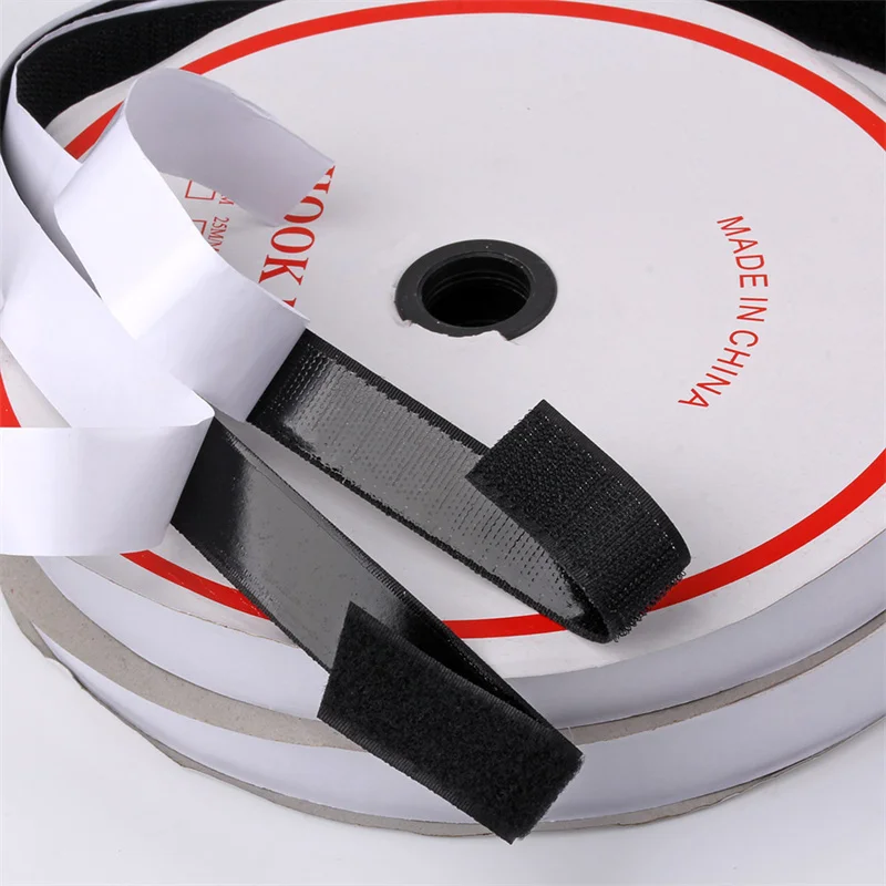Hook and Loop Fastener Tape 1M Strong Self Adhesive Hook and Loop Fastener Tape Double Side Adhesive Tape Glue Sticker velcrooes 16/20/30/50/100mm