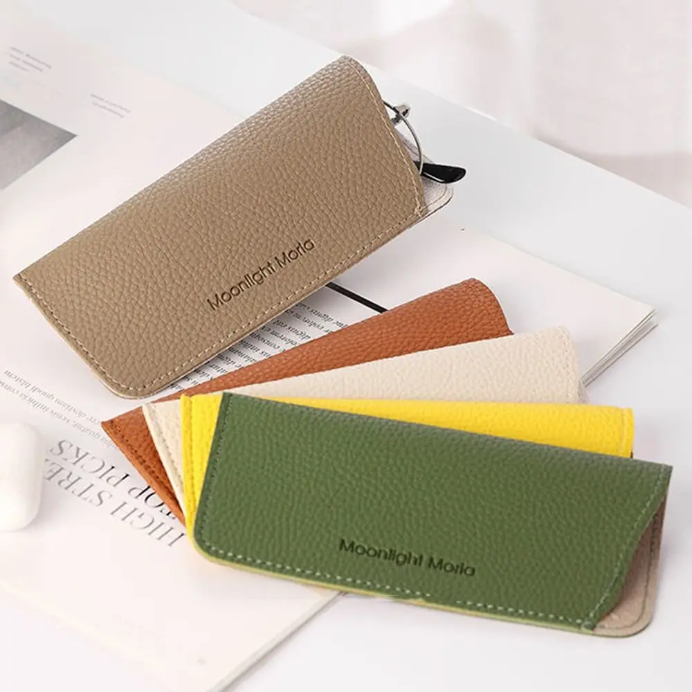 Tragbare Hülle weiche Schutzhülle Abdeckung Brille Tasche Sonnenbrille Fall Box Lesebrille Tasche Brillen schutz Pu Leder – Detail 1