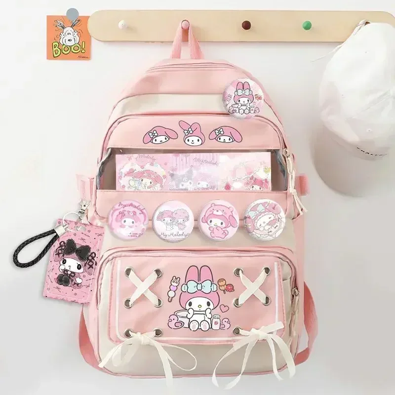 

Kuromi Sanrio Mochilas, My Melody Anime Backpack Student Junior High Primary School Cute Girl Escuela,Korean Style