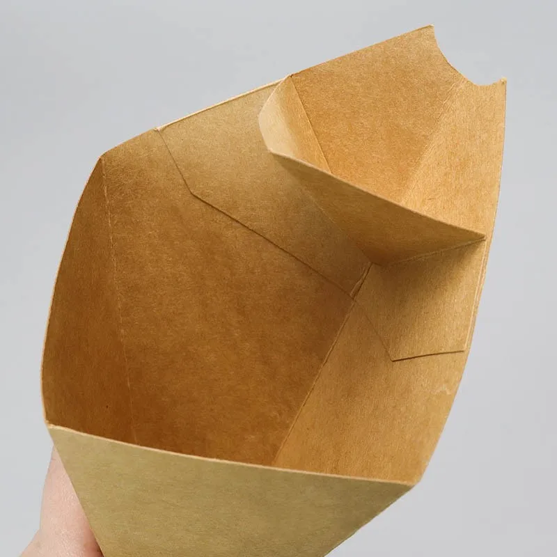 50pcs Disposable Kraft Paper French Fries Boxes, Fast Food Takeout Containers for Chick... - SKU PFFB1206 - UGI Packaging