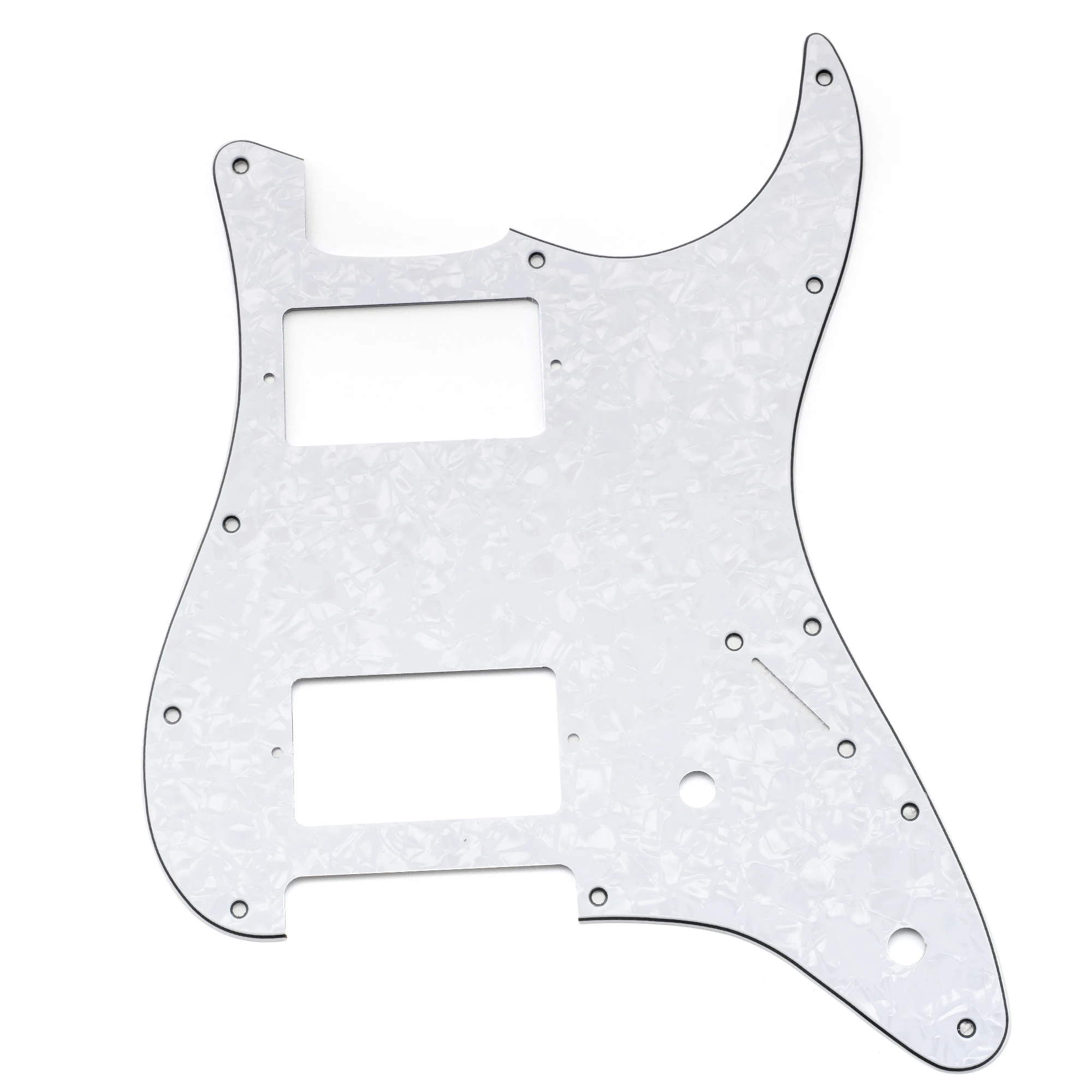 Musiclily Pro 11-Loch-ST-HH-Gitarren-Schlagbrett mit abgedecktem Humbucker-2-Pot-Layout für E-Gitarre im Fender Squier ST-Stil – Detail 38