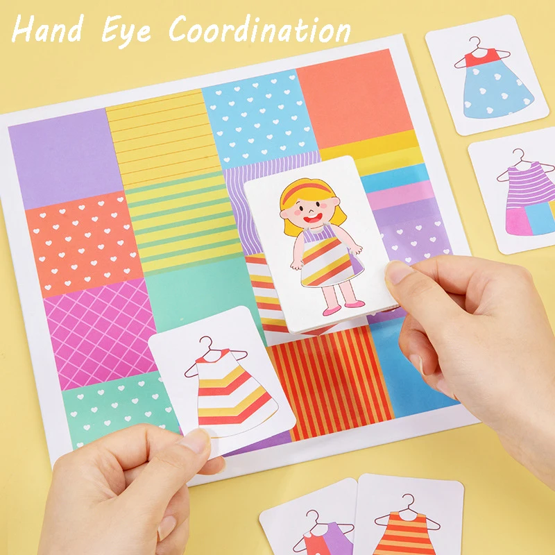 Kids Color Shape Matching Logical Thinking Board Games Montessori Painting Toy Tailor Master Battle Game Funny Interactive Toys 2