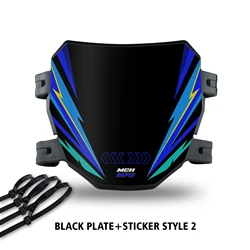 Universal Electric Bike Number Plate - Premium Motorcycle Accessory (Black Sticker 2)