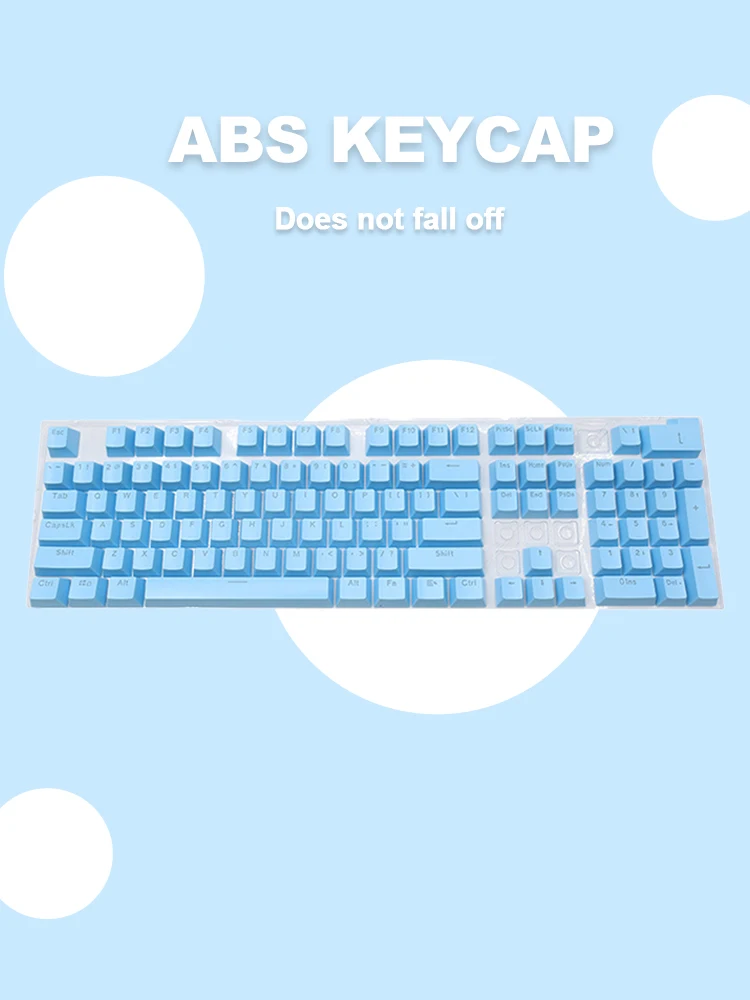 104개 ABS 범용 기계식 키보드 키캡 데스크탑 컴퓨터 인체공학적 블랭크 키캡 체리 MX 기계식 키보드 교체용