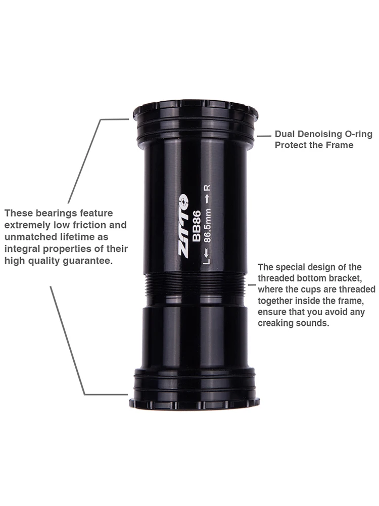 MTB BB86 BB90 BB92 Press Fit Bottom Bracket Ceramic Thread lock Mountain Road Bicycle Parts GXP 22mm 24mm Crankset chainset ZTTO