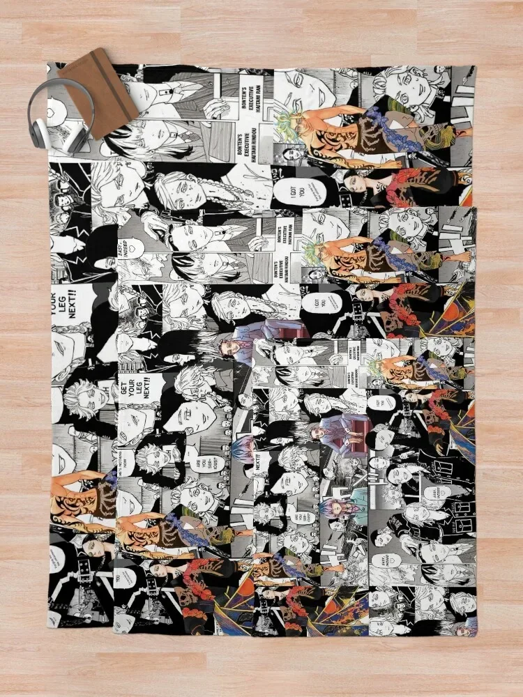 Haitani Brothers (Rindou & Ran) Manga Collage TR Throw Blanket manga Nap Blanket blankets for beds  throw blanket 5