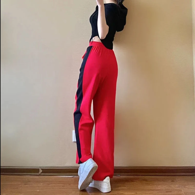 Summer Short Sleeved New Two Piece Sets Women Hooded Zipper Drawstring Top Elastic High Waist Pocket Sports Loose Straight Pants