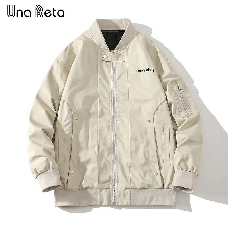 

Una Reta Baseball Jackets Men Autumn New Streetwear Hip Hop American Style Coat Men's Clothing High Quality Couple Coat