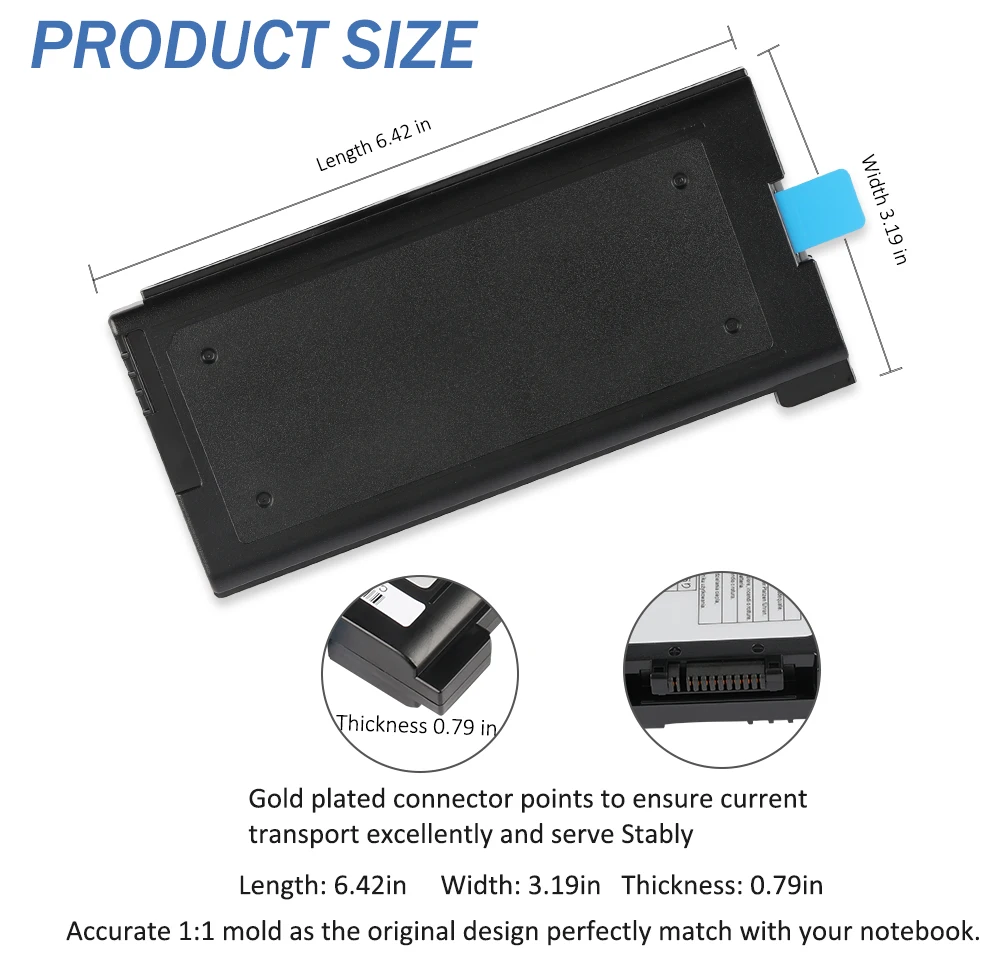 Etesbay-bateria para Toughbook Panasonic Cf-vzsu71u Cf30 Cf-31 Cf53 Cf-vzsu46u Cf-vzsu72u 10.8v 69wh 6750mah - Imagem 2