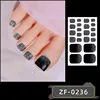 22tips Toe Nail Sticker Wraps Adhesive Toenail Polish Strips DIY Foot Decals Pedicure Women Solid Color Full Cover  Stickers 5